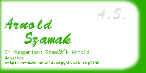 arnold szamak business card